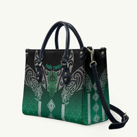 Aotearoa Maori Iwi Heritage Leather Bag Ngai Tahu Pounamu Green LT7 Jade Green - Polynesian Pride