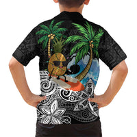 Tropical Christmas Polynesian Family Matching Short Sleeve Bodycon Dress and Hawaiian Shirt Funny Surfing Pineapple LT7 - Polynesian Pride
