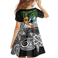 Tropical Christmas Polynesian Family Matching Short Sleeve Bodycon Dress and Hawaiian Shirt Funny Surfing Pineapple LT7 - Polynesian Pride