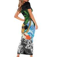 Tropical Christmas Polynesian Family Matching Short Sleeve Bodycon Dress and Hawaiian Shirt Funny Surfing Pineapple LT7 - Polynesian Pride