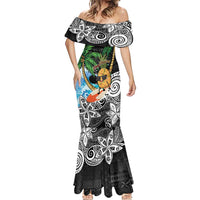 Tropical Christmas Polynesian Mermaid Dress Funny Surfing Pineapple