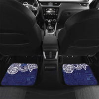 Tropical Christmas Polynesian Car Mats Funny Surfing Pineapple Blue