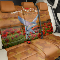 Cook Islands ANZAC Day Personalised Back Car Seat Cover with Poppy Field LT9