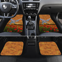 Cook Islands ANZAC Day Personalised Car Mats with Poppy Field LT9 Art - Polynesian Pride
