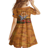 Cook Islands ANZAC Day Personalised Family Matching Off Shoulder Short Dress and Hawaiian Shirt with Poppy Field LT9 - Polynesian Pride