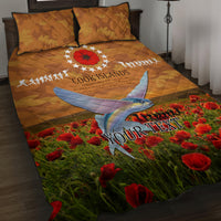 Cook Islands ANZAC Day Personalised Quilt Bed Set with Poppy Field LT9 Art - Polynesian Pride