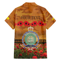Niue ANZAC Day Personalised Family Matching Short Sleeve Bodycon Dress and Hawaiian Shirt with Poppy Field LT9 - Polynesian Pride