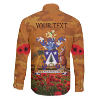 Norfolk Island ANZAC Day Personalised Family Matching Long Sleeve Bodycon Dress and Hawaiian Shirt with Poppy Field LT9 - Polynesian Pride
