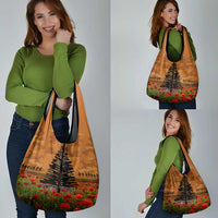 Norfolk Island ANZAC Day Personalised Grocery Bag with Poppy Field