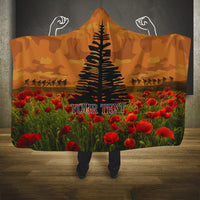 Norfolk Island ANZAC Day Personalised Hooded Blanket with Poppy Field LT9 One Size Art - Polynesian Pride
