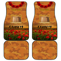 Tokelau ANZAC Day Personalised Car Mats with Poppy Field LT9 - Polynesian Pride