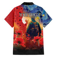 Tonga ANZAC Day Personalised Hawaiian Shirt Soldier Te Tau Manatui Kinautolu with Poppy Field LT9 - Polynesian Pride