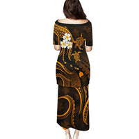 Hawaii Puletasi Niihau Islands Polynesian Sunset Plumeria Gold Vibe LT9 - Polynesian Pride