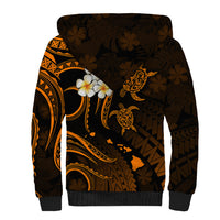 Hawaii Sherpa Hoodie Niihau Islands Polynesian Sunset Plumeria Gold Vibe LT9 - Polynesian Pride
