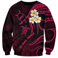 Hawaii Sweatshirt Niihau Islands Polynesian Sunset Plumeria Pink Vibe LT9 Unisex Pink - Polynesian Pride