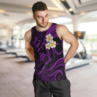 Polynesian Hawaii Men Tank Top Niihau Islands with Pacific Plumeria Purple Vibe LT9 - Polynesian Pride