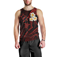 Polynesian Hawaii Men Tank Top Niihau Islands with Pacific Plumeria Red Vibe LT9 - Polynesian Pride