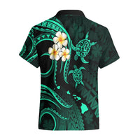Polynesian Hawaii Hawaiian Shirt Niihau Islands with Pacific Plumeria Turquoise Vibe LT9 - Polynesian Pride