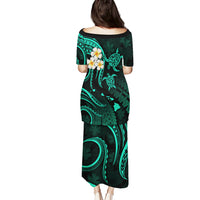 Polynesian Hawaii Puletasi Niihau Islands with Pacific Plumeria Turquoise Vibe LT9 - Polynesian Pride