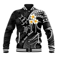Polynesian Hawaii Baseball Jacket Niihau Islands with Pacific Plumeria White Vibe LT9 Unisex White - Polynesian Pride