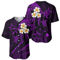 Polynesian Hawaii Baseball Jersey Molokai Islands with Pacific Plumeria Purple Vibe LT9 - Polynesian Pride