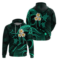 Polynesian Hawaii Hoodie Molokai Islands with Pacific Plumeria Turquoise Vibe LT9 - Polynesian Pride
