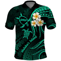 Polynesian Hawaii Polo Shirt Molokai Islands with Pacific Plumeria Turquoise Vibe LT9 Turquoise - Polynesian Pride