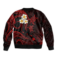 Polynesian Hawaii Bomber Jacket Lanai Islands with Pacific Plumeria Red Vibe LT9 - Polynesian Pride