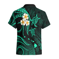 Polynesian Hawaii Hawaiian Shirt Lanai Islands with Pacific Plumeria Turquoise Vibe LT9 - Polynesian Pride