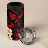 Hawaii Lanai Islands Pacific Plumeria 4 in 1 Can Cooler Tumbler Red Polynesian Tattoo LT9 - Polynesian Pride