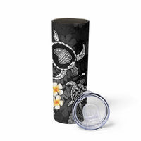 Hawaii Lanai Islands Pacific Plumeria Skinny Tumbler White Polynesian Tattoo LT9 - Polynesian Pride