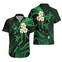 Hawaii Hawaiian Shirt Kauai Islands Polynesian Sunset Plumeria Green Vibe LT9 - Polynesian Pride