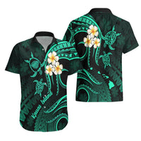 Polynesian Hawaii Hawaiian Shirt Kauai Islands with Pacific Plumeria Turquoise Vibe LT9 - Polynesian Pride