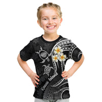 Polynesian Hawaii Kid T Shirt Kauai Islands with Pacific Plumeria White Vibe LT9 White - Polynesian Pride