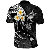 Polynesian Hawaii Polo Shirt Kauai Islands with Pacific Plumeria White Vibe LT9 - Polynesian Pride