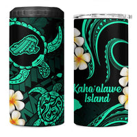 Hawaii Kahoolawe Islands Pacific Plumeria 4 in 1 Can Cooler Tumbler Turquoise Polynesian Tattoo LT9 One Size: 16 oz Turquoise - Polynesian Pride
