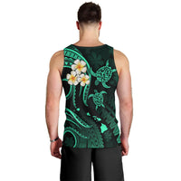 Polynesian Hawaii Men Tank Top Kahoolawe Islands with Pacific Plumeria Turquoise Vibe LT9 - Polynesian Pride