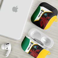 Personalised PNG Hela Province AirPods Case Bird of Paradise Tattoo Flag Motif - Polynesian Pride