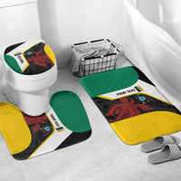 Personalised PNG Hela Province Bathroom Set Bird of Paradise Tattoo Flag Motif - Polynesian Pride