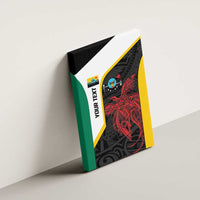 Personalised PNG Hela Province Canvas Wall Art Bird of Paradise Tattoo Flag Motif - Polynesian Pride