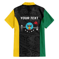 Personalised PNG Hela Province Hawaiian Shirt Bird of Paradise Tattoo Flag Motif - Polynesian Pride