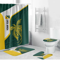 Personalised PNG Jiwaka Province Bathroom Set Bird of Paradise Tattoo Flag Motif - Polynesian Pride