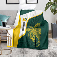 Personalised PNG Jiwaka Province Blanket Bird of Paradise Tattoo Flag Motif - Polynesian Pride