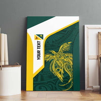 Personalised PNG Jiwaka Province Canvas Wall Art Bird of Paradise Tattoo Flag Motif - Polynesian Pride