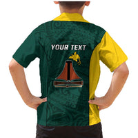 Personalised PNG Jiwaka Province Family Matching Mermaid Dress and Hawaiian Shirt Bird of Paradise Tattoo Flag Motif - Polynesian Pride