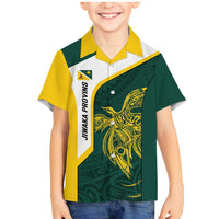 Personalised PNG Jiwaka Province Family Matching Mermaid Dress and Hawaiian Shirt Bird of Paradise Tattoo Flag Motif - Polynesian Pride