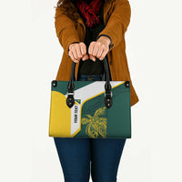 Personalised PNG Jiwaka Province Leather Bag Bird of Paradise Tattoo Flag Motif - Polynesian Pride