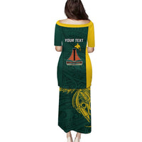 Personalised PNG Jiwaka Province Puletasi Bird of Paradise Tattoo Flag Motif - Polynesian Pride