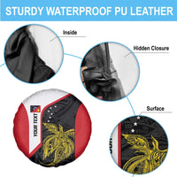 Personalised PNG Sandaun Province Spare Tire Cover Bird of Paradise Tattoo Flag Motif - Polynesian Pride