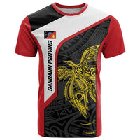 Personalised PNG Sandaun Province T Shirt Bird of Paradise Tattoo Flag Motif - Polynesian Pride